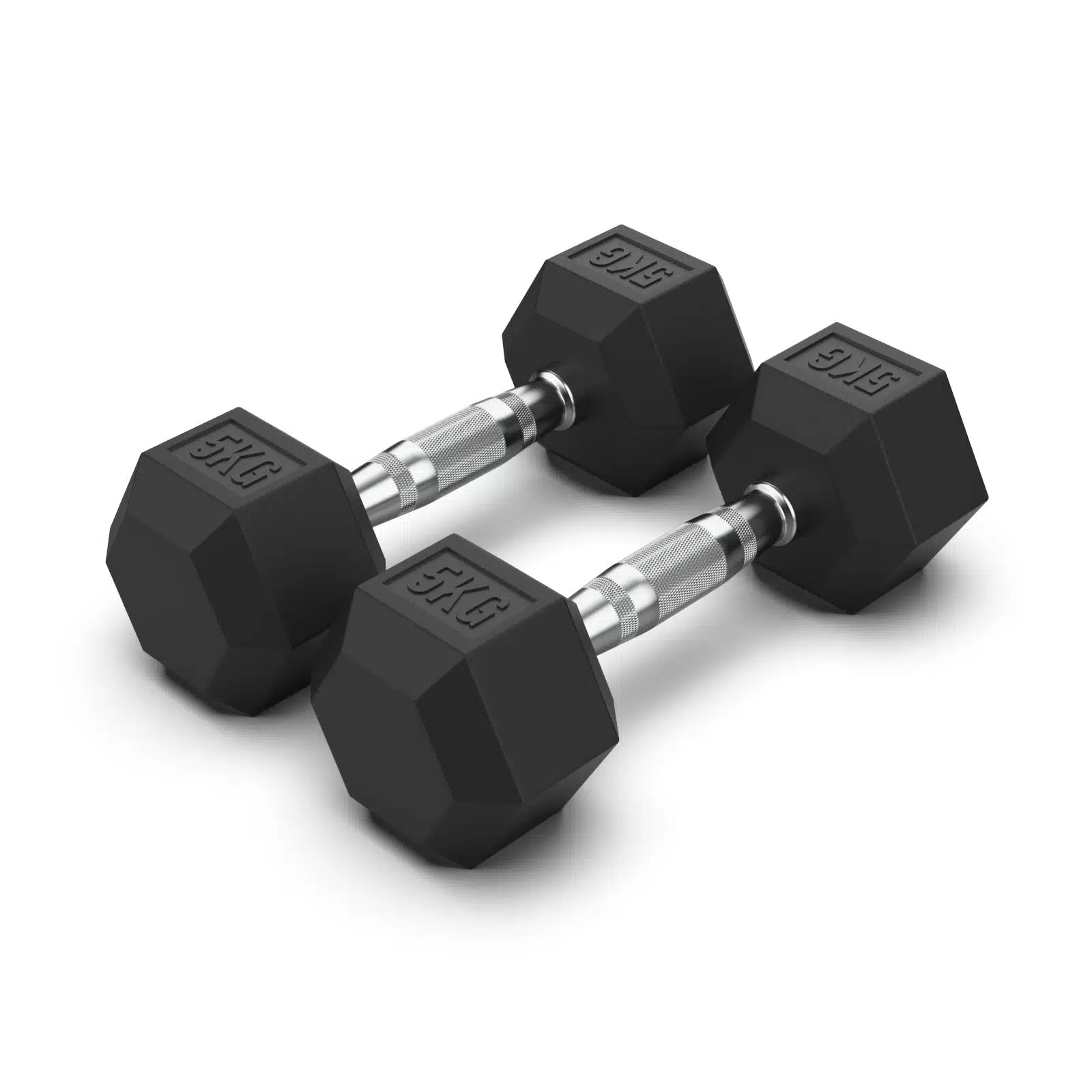 Rubber Coated Hex Dumbbells (New)